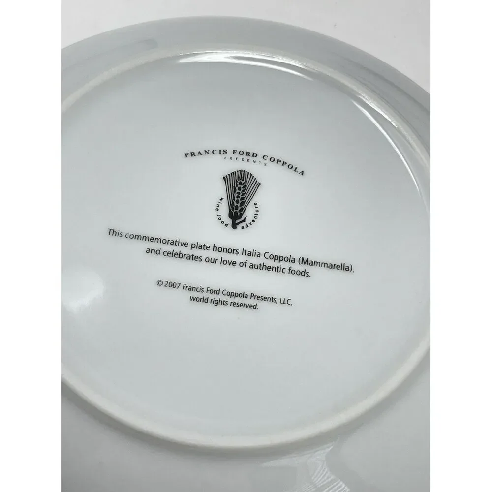 Francis Ford Coppola Dessert Side Appetizer Plates 6.5” Set Of 4 Black White